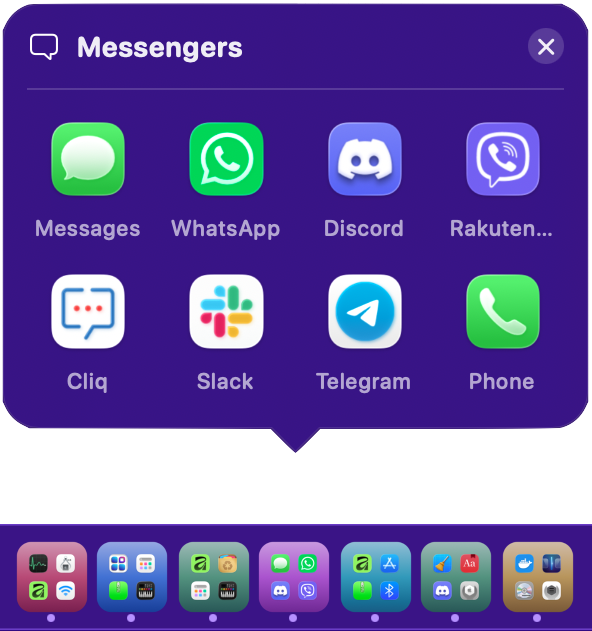 Dock Popup View